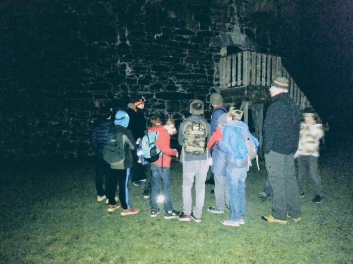 26th Halifax Scouts explore Point Pleasant Park's history on a night hike.